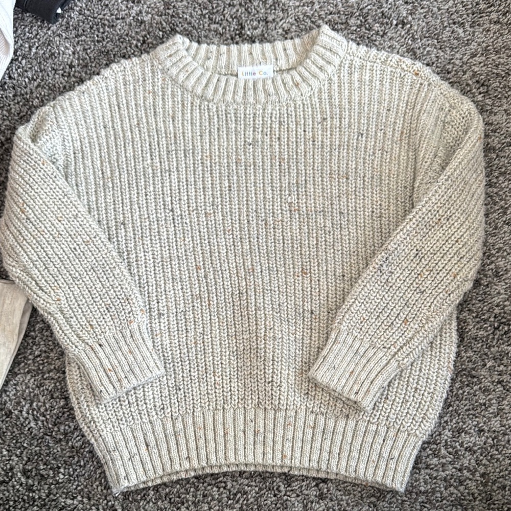 Cozy Cream Ribbed Knit Sweater